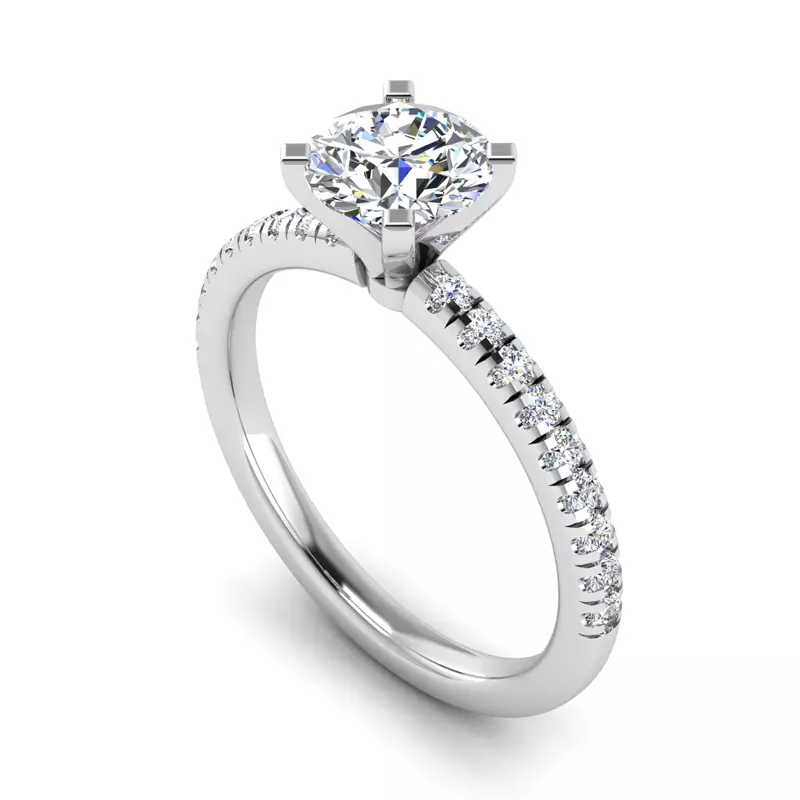 18K White Gold Kora Pave Engagement Ring