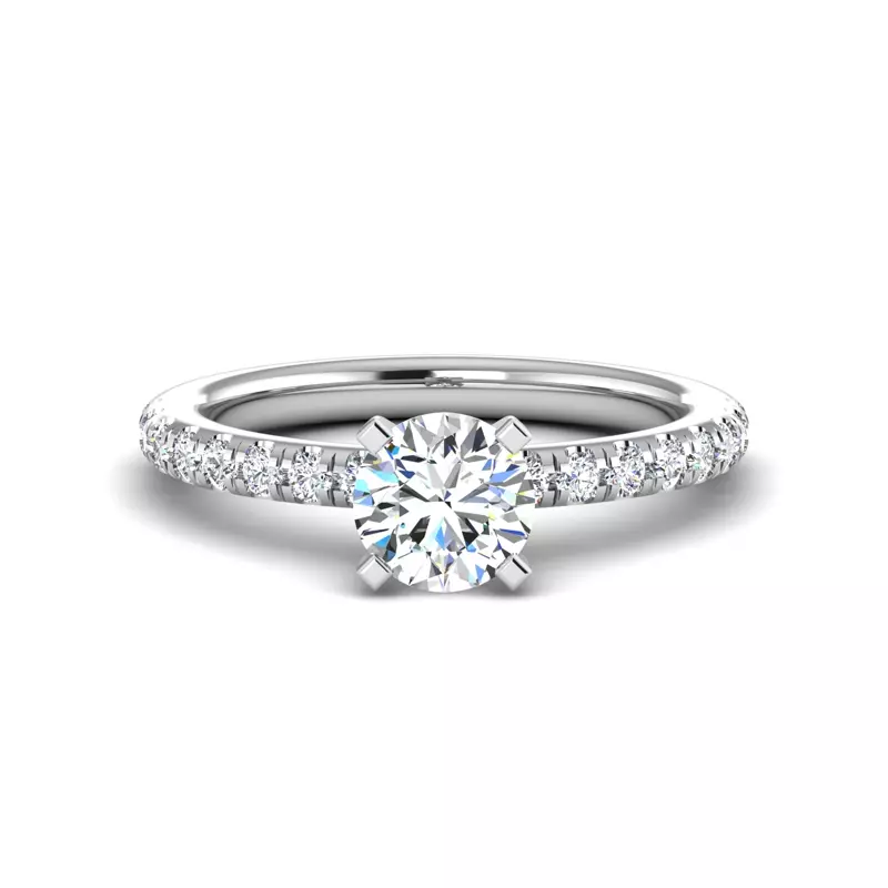 14K White Gold Saige Pave Engagement Ring