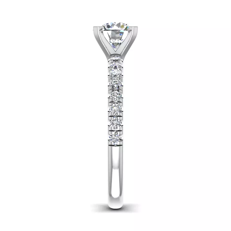 14K White Gold Saige Pave Engagement Ring