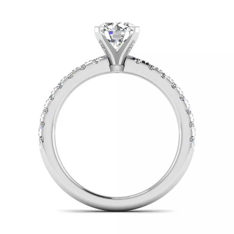 14K White Gold Saige Pave Engagement Ring