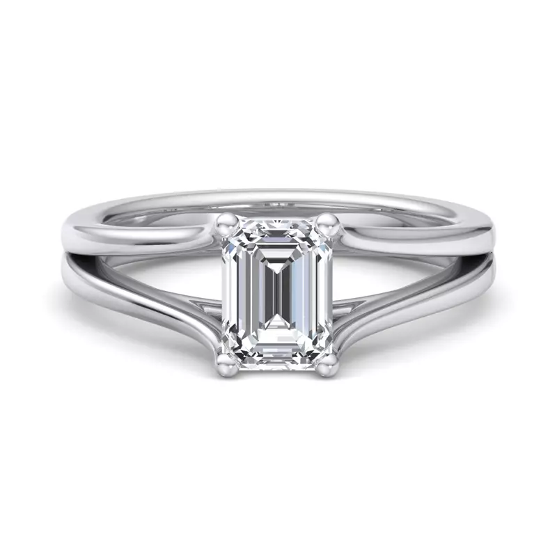 14K White Gold Irha Wide Split Engagement Ring