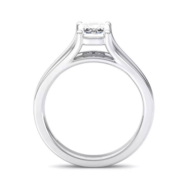 14K White Gold Irha Wide Split Engagement Ring