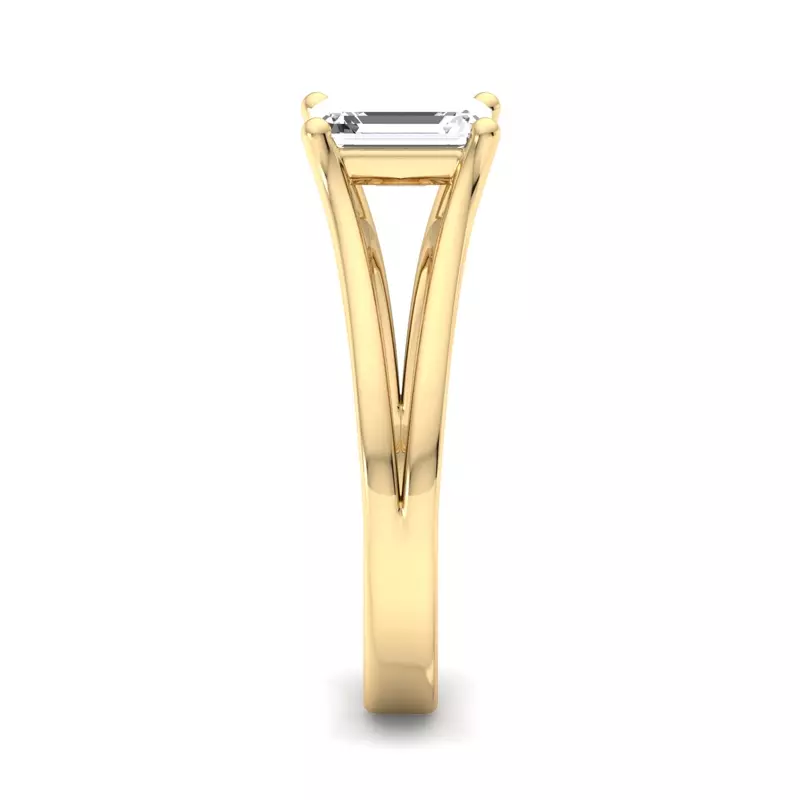 14K Yellow Gold Irha Wide Split Engagement Ring