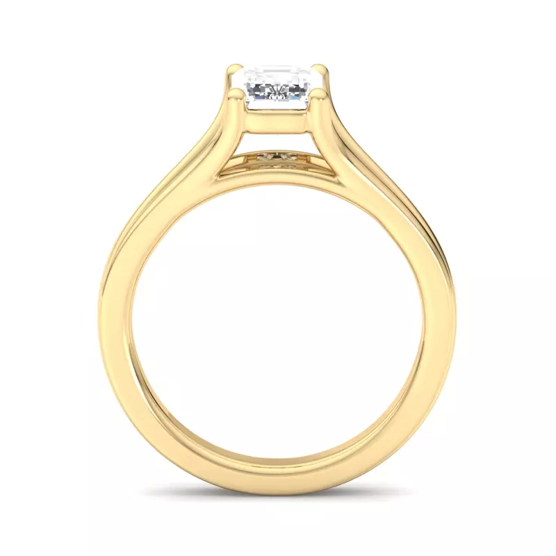 18K Yellow Gold Irha Wide Split Engagement Ring