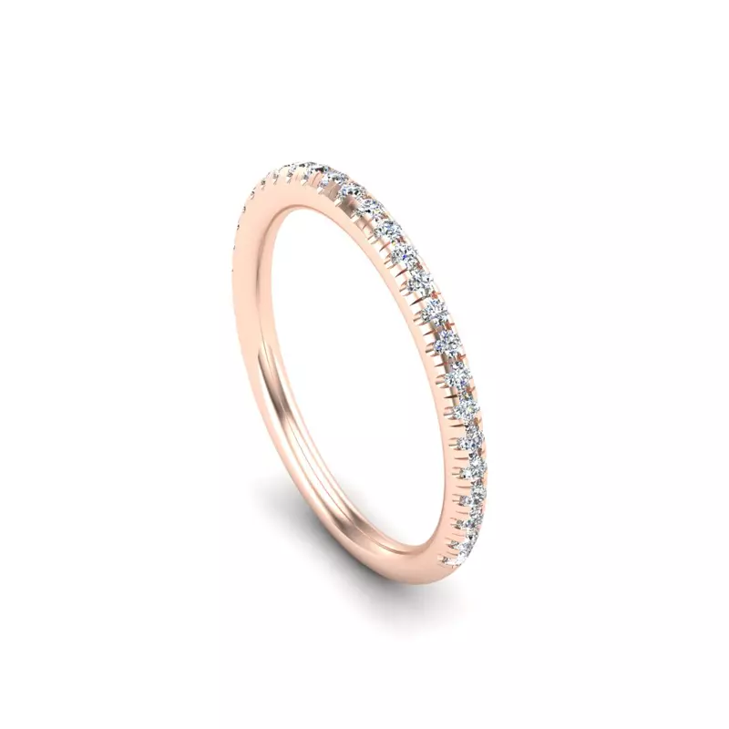 14K Rose Gold Naomi Pave Band
