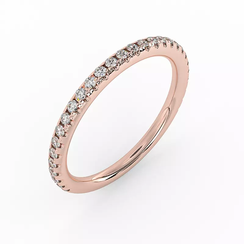 14K Rose Gold Naomi Pave Band