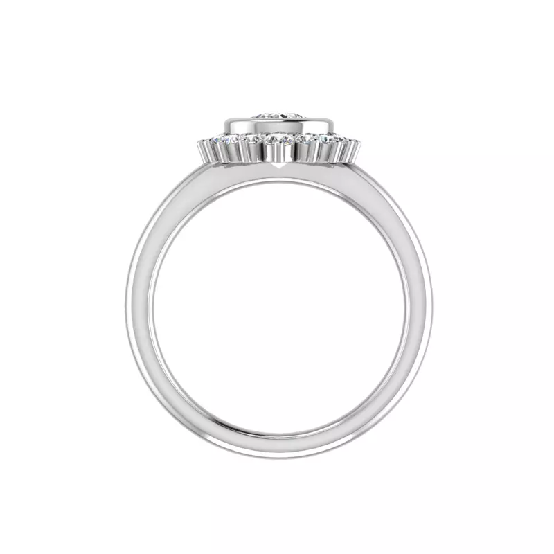 14K White Gold Cora Pear Engagement Ring
