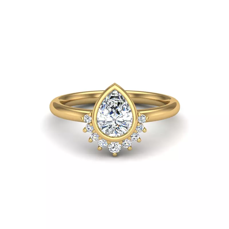 14K Yellow Gold Cora Pear Engagement Ring