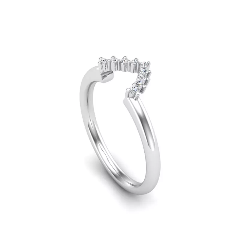 14K White Gold Cora Diamond Band
