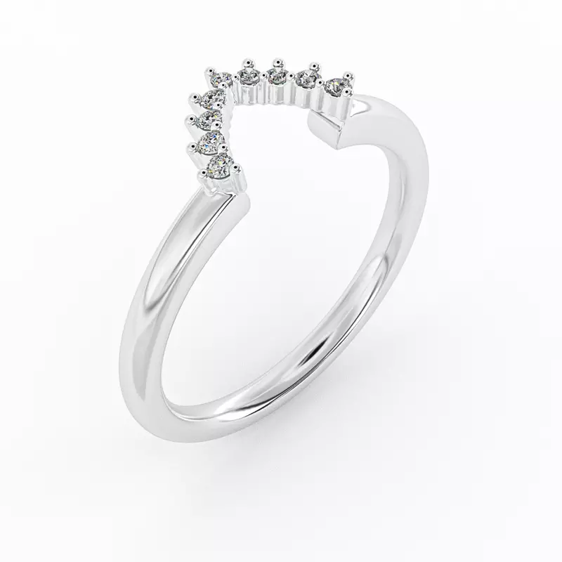 14K White Gold Cora Diamond Band