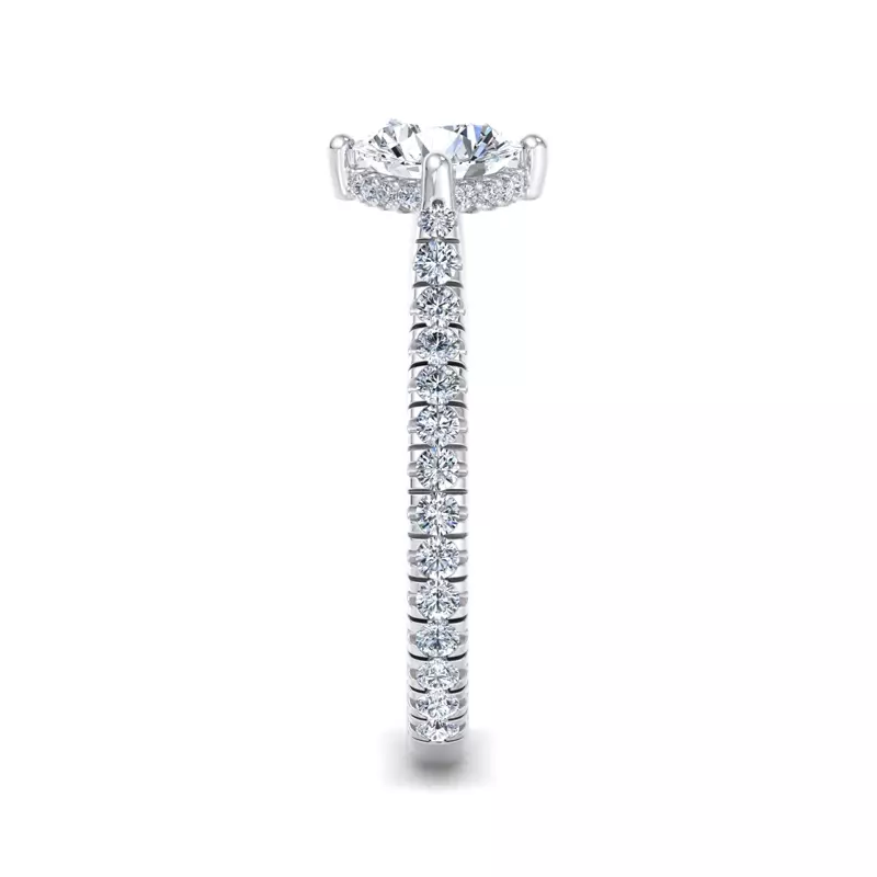 Platinum Madelyn Hidden Halo Engagement Ring