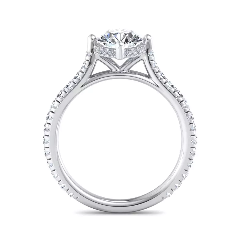 Platinum Madelyn Hidden Halo Engagement Ring