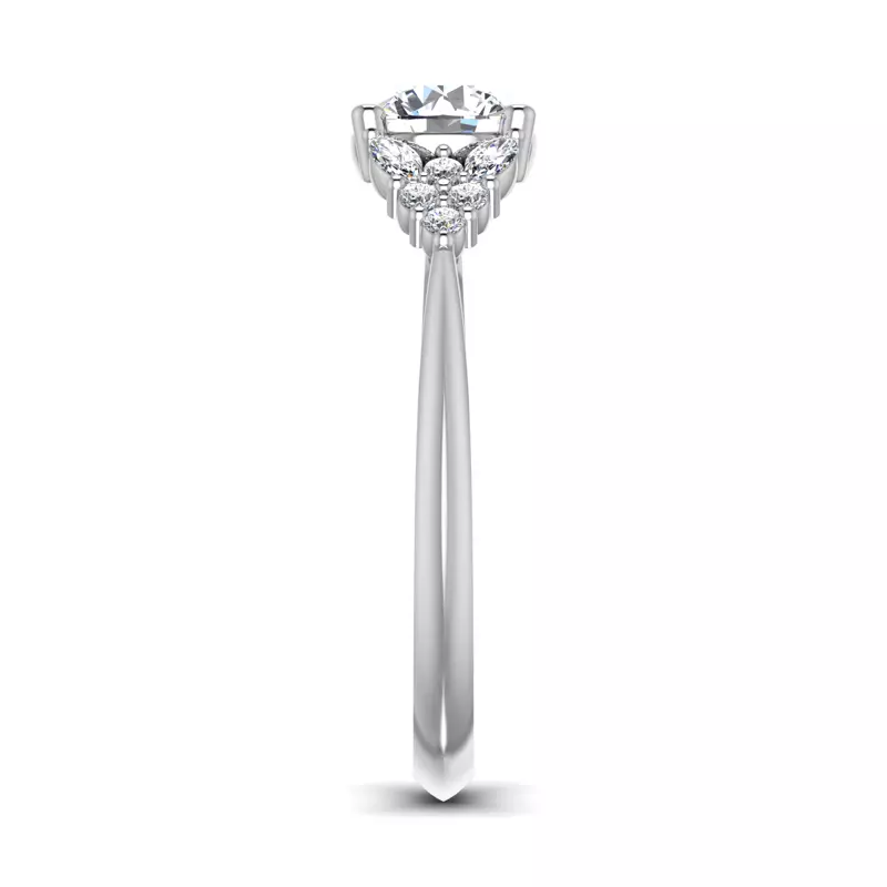 Platinum Allison Accented Engagement Ring