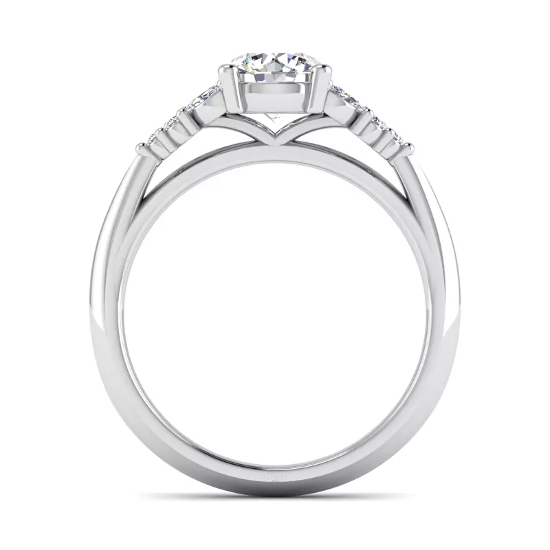 Platinum Allison Accented Engagement Ring