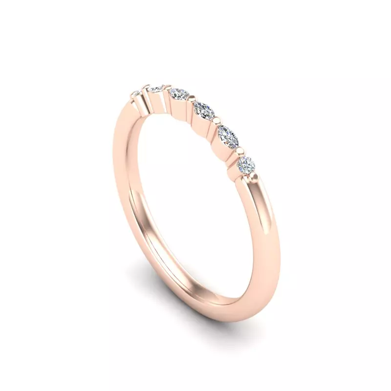 14K Rose Gold Allisson Marquise Diamond Band