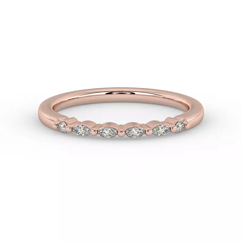 14K Rose Gold Allisson Marquise Diamond Band