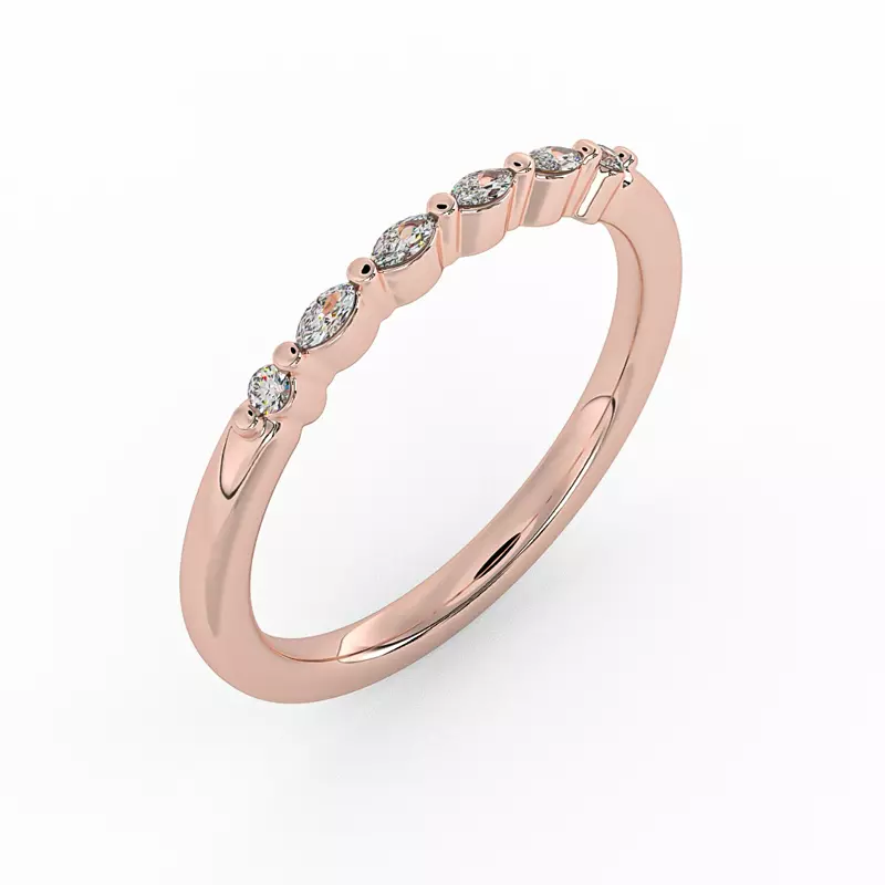 14K Rose Gold Allisson Marquise Diamond Band