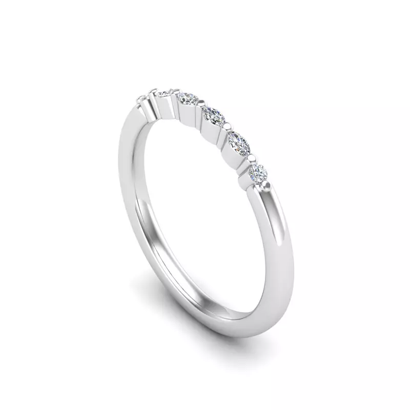 14K White Gold Allisson Marquise Diamond Band