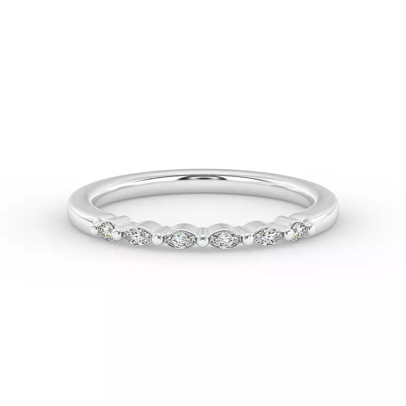 14K White Gold Allisson Marquise Diamond Band