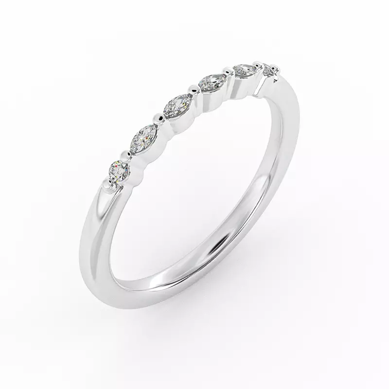 14K White Gold Allisson Marquise Diamond Band