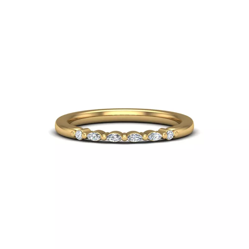 14K Yellow Gold Allisson Marquise Diamond Band