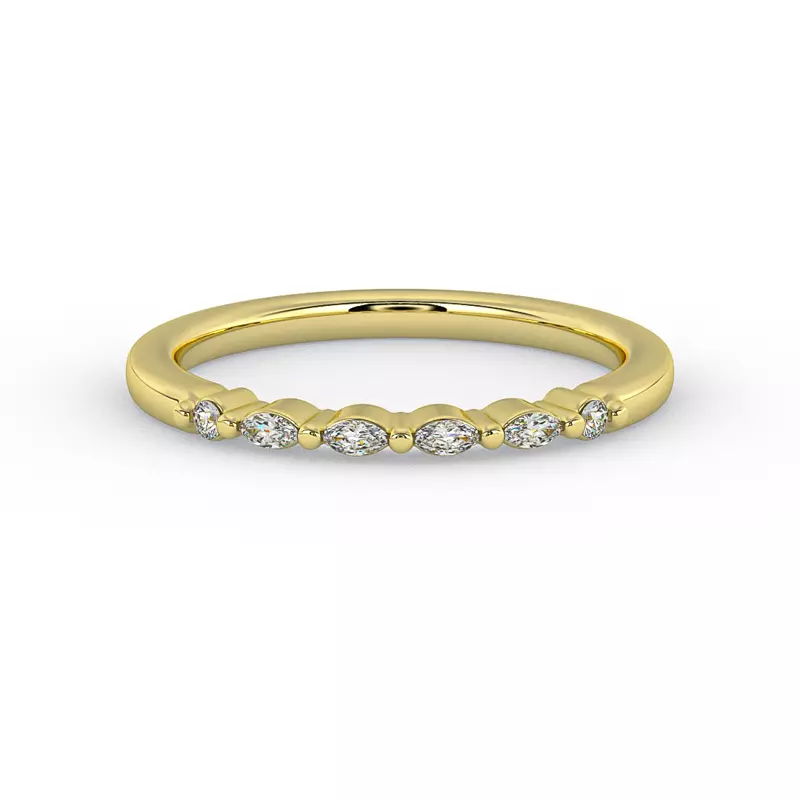 14K Yellow Gold Allisson Marquise Diamond Band