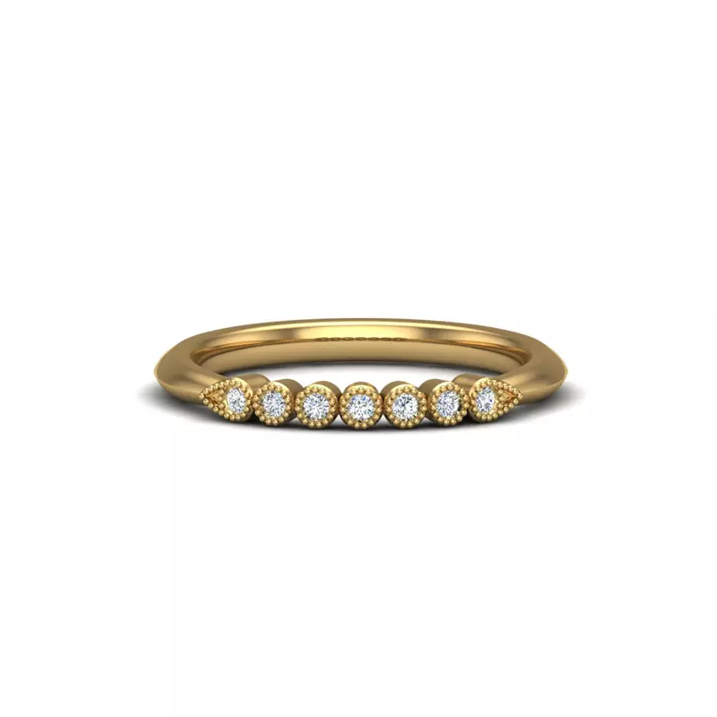 Serenity Milgrain Diamond Band