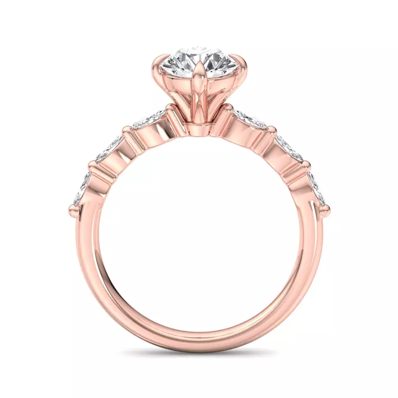 14K Rose Gold Mila Marquise Band Engagement Ring