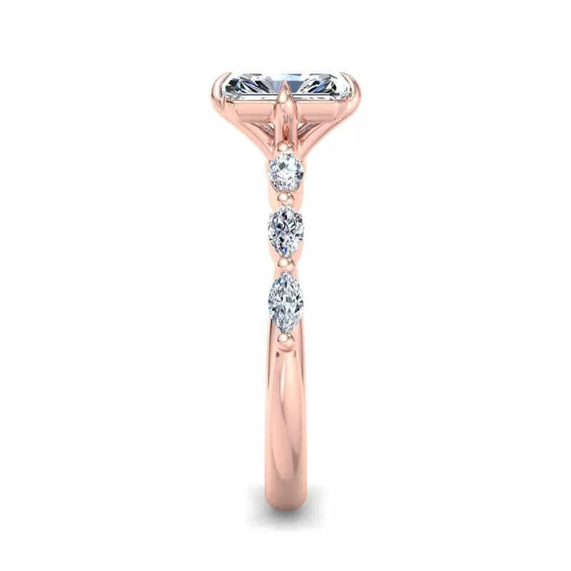14K Rose Gold Mila Marquise Band Engagement Ring
