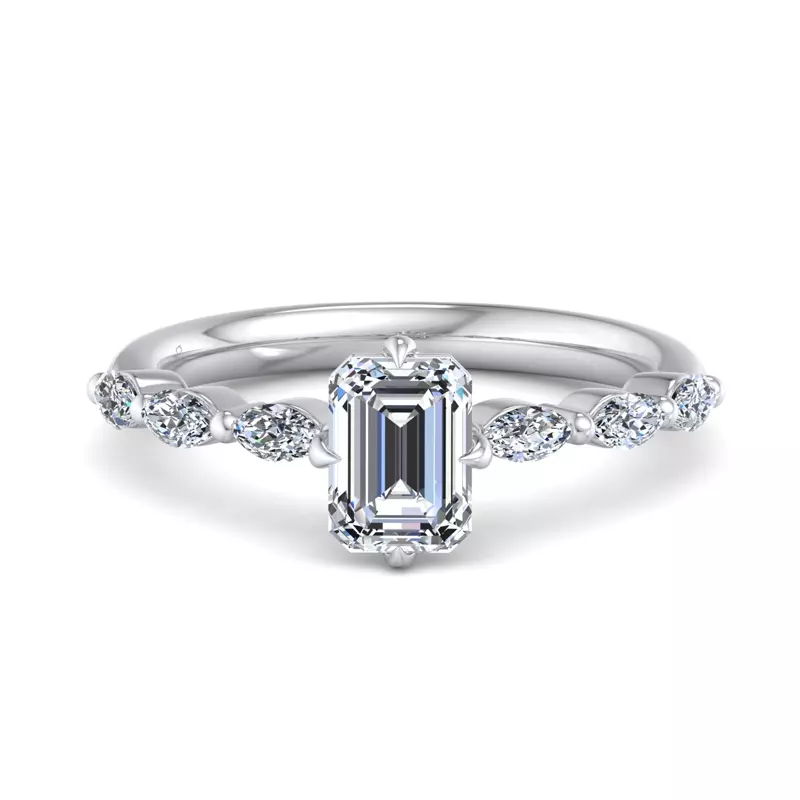 Platinum Mila Marquise Band Engagement Ring