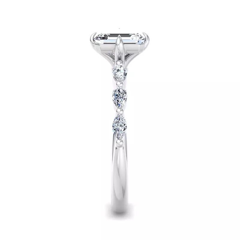 Platinum Mila Marquise Band Engagement Ring