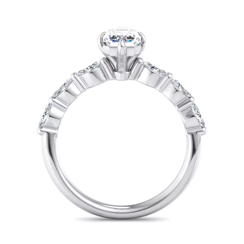 Platinum Mila Marquise Band Engagement Ring