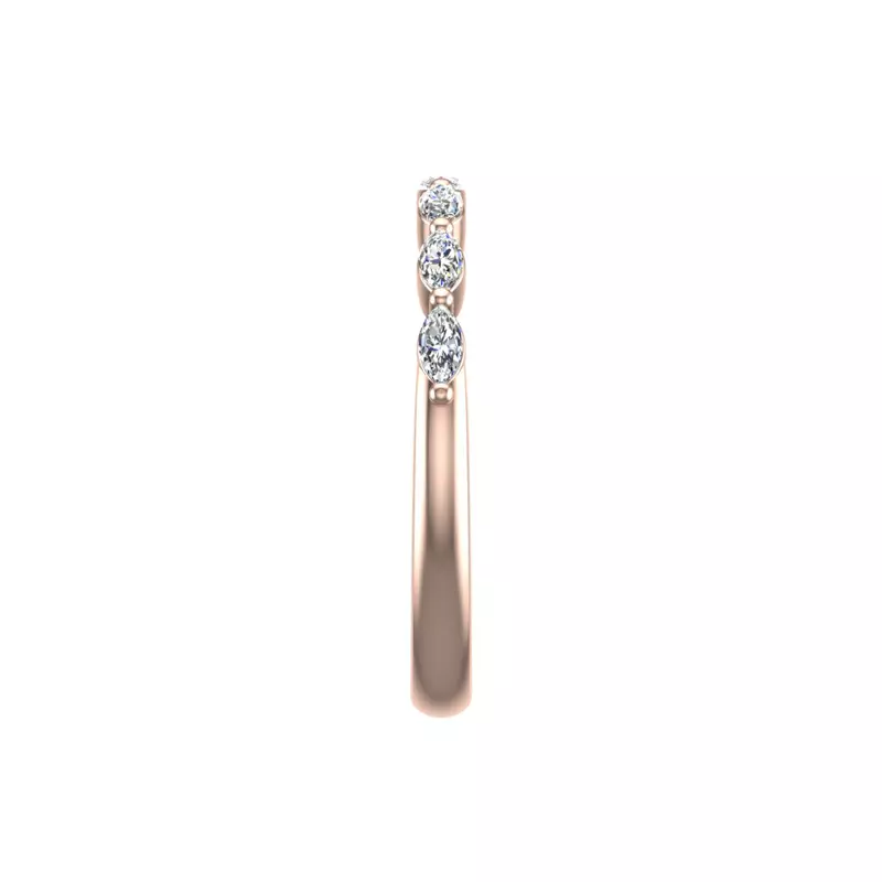 14K Rose Gold Mila Marquise Diamond Band