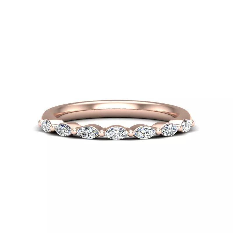 14K Rose Gold Mila Marquise Diamond Band