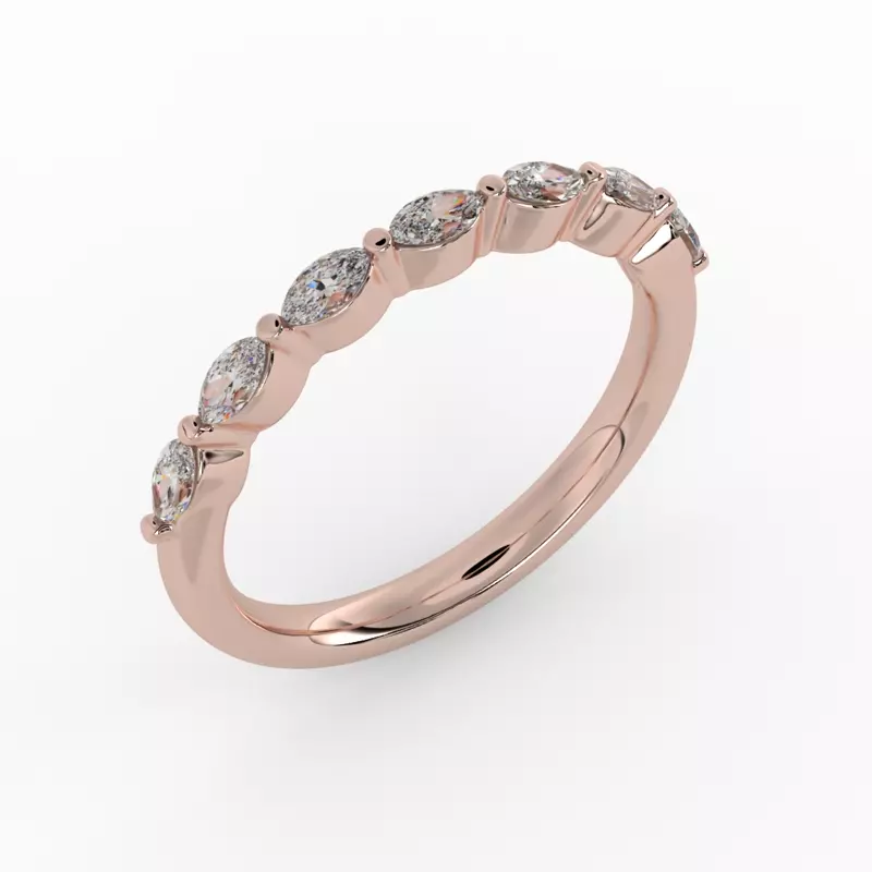 14K Rose Gold Mila Marquise Diamond Band