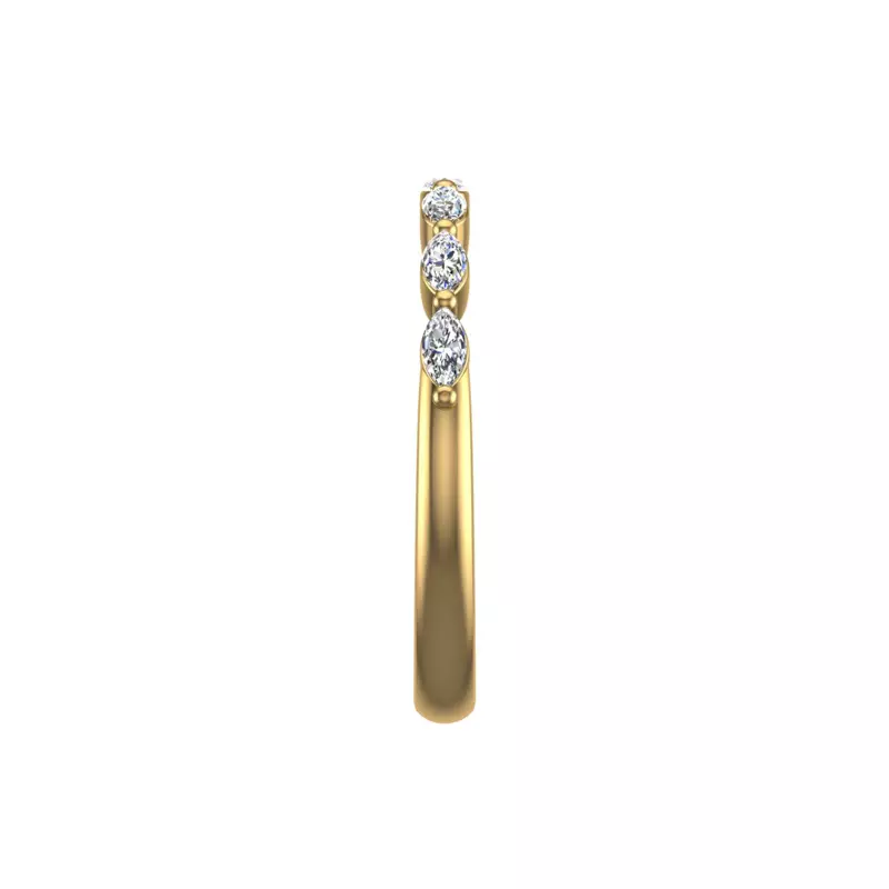 14K Yellow Gold Mila Marquise Diamond Band