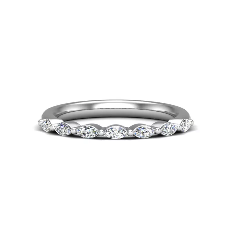 18K White Gold Mila Marquise Diamond Band