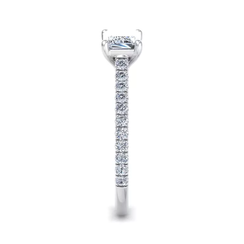 Platinum Sadie East West Pave Engagement Ring