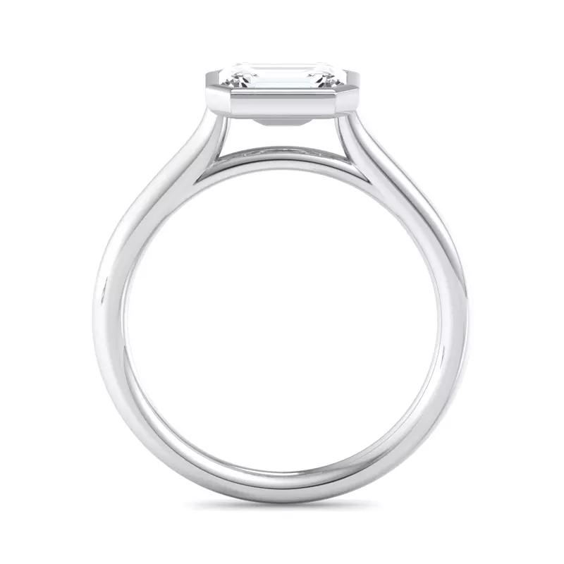 Platinum Harper Bezel Cathedral Engagement Ring