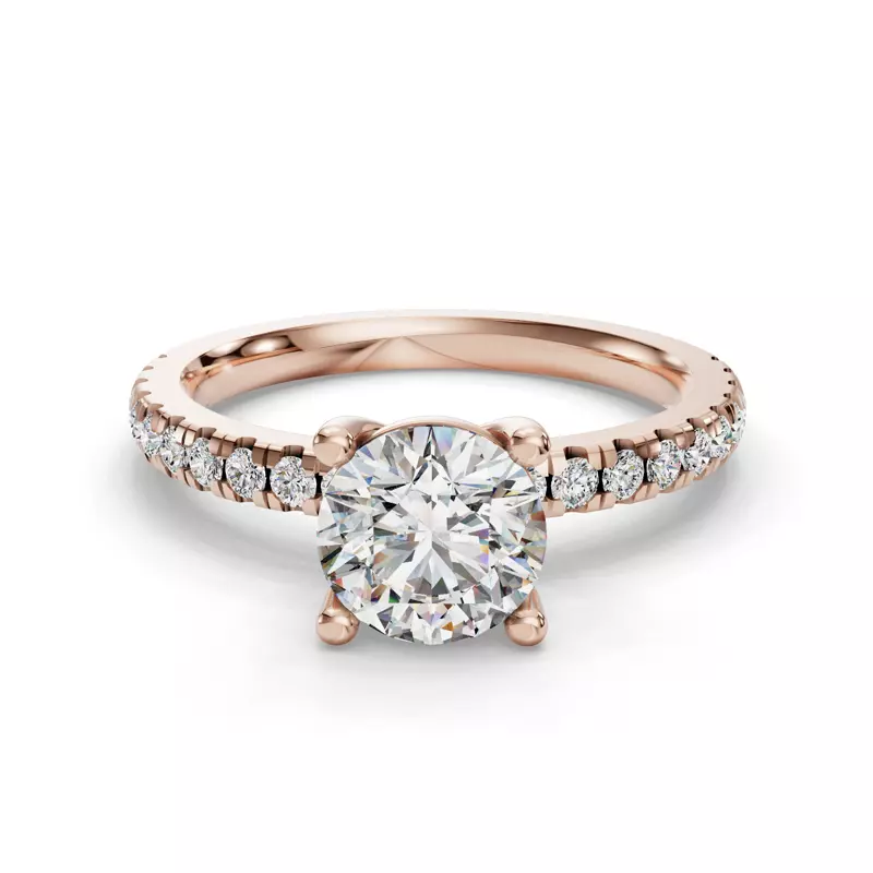 Kennedy Grand Pavé Accent Engagement Ring