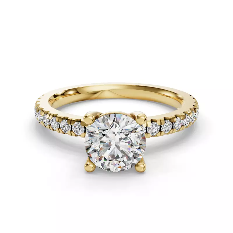Kennedy Grand Pavé Accent Engagement Ring
