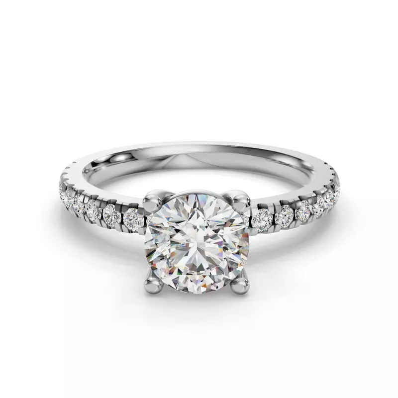 Kennedy Grand Pavé Accent Engagement Ring