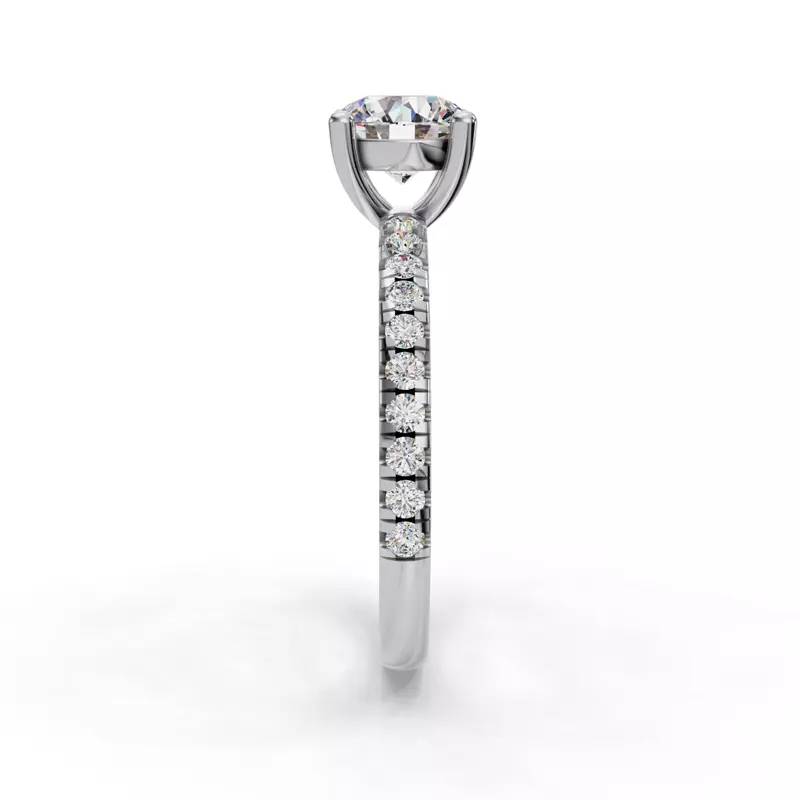 Platinum Kennedy Grand Pavé Accent Engagement Ring