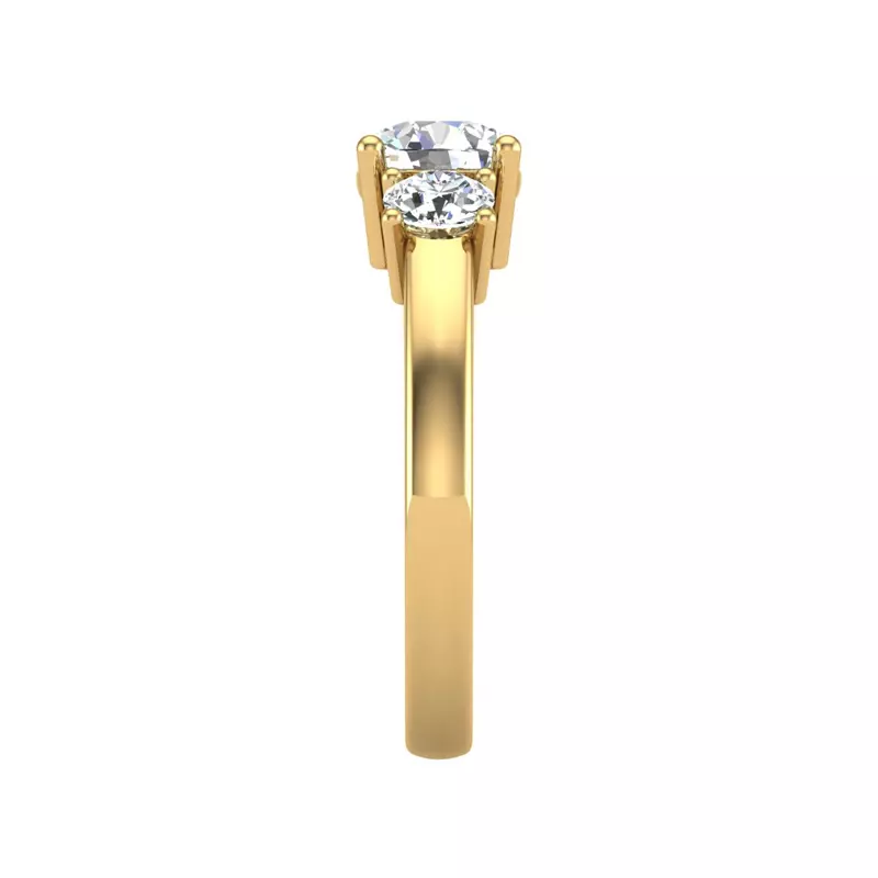 14K Yellow Gold Eleanor Round Three-Stone