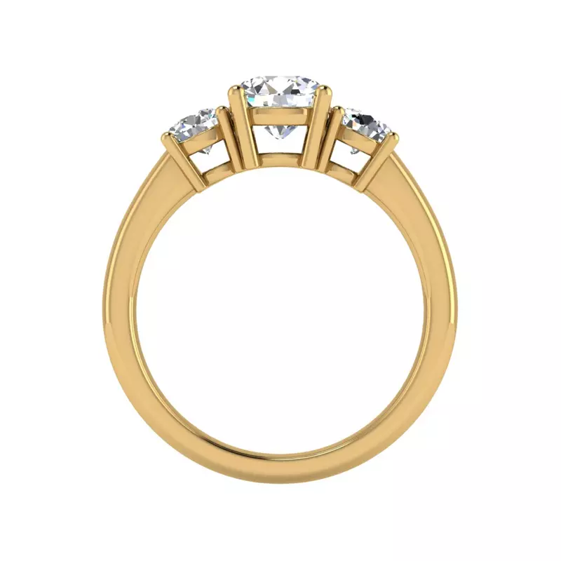 14K Yellow Gold Eleanor Round Three-Stone