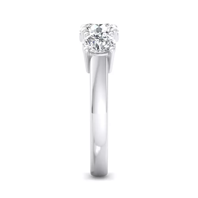 14K White Gold Gwendolyn Three Stone Engagement Ring (1.00Ct. Tw.)