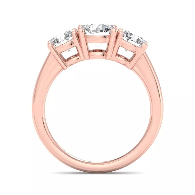 14K Rose Gold Gwendolyn Three Stone Lab Diamond Engagement Ring (1.00Ct. Tw.)