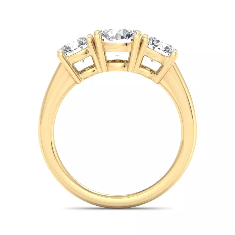 14K Yellow Gold Gwendolyn Three Stone Lab Diamond Engagement Ring (1.00Ct. Tw.)
