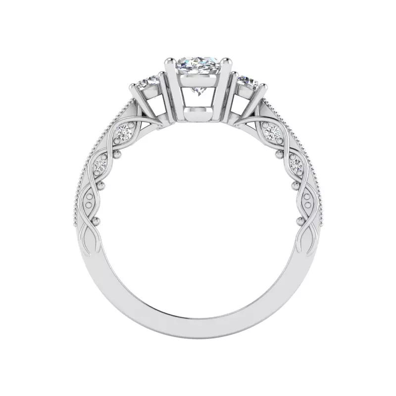 14K White Gold Ariyah Accented Engagement Ring