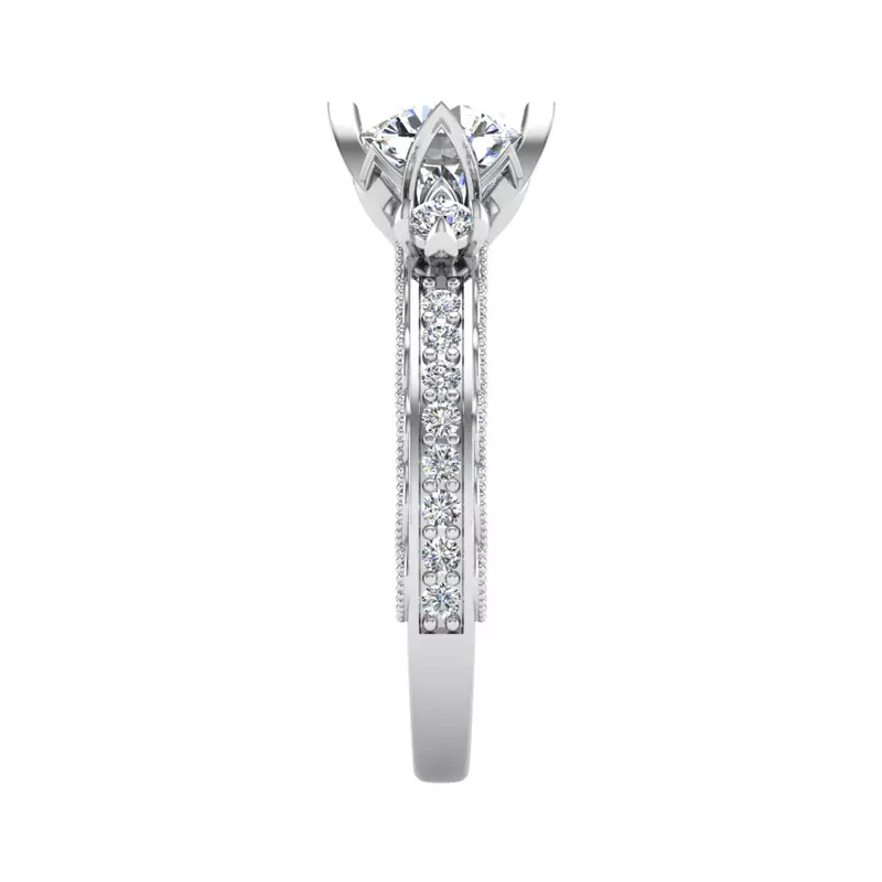 Platinum Veronica Accented Engagement Ring